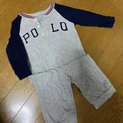 POLO ロンパース グレー/ネイビー 67