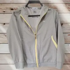 YONEX フード付きジャケット グレー/イエロー