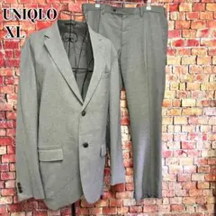 UNIQLO SLIM FIT スーツセットアップ　感動ジャケット　グレーXL