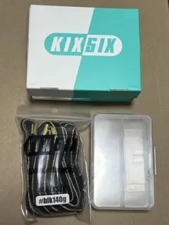 kixsix オーバルシューレース 140cm ブラックゴールドのサムネイル
