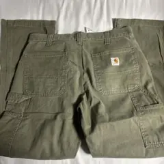 Authentic Carhartt オリーブグリーン カーゴパンツ