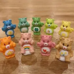 平成レトロ　ケアベア　ソフビ　フィギュア　9個セット　当時物