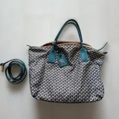ロベルタピエリ トートバッグ ショルダーバッグターコイズブルー