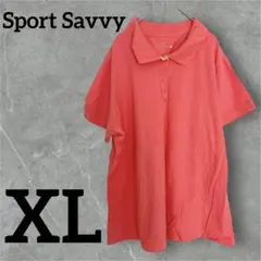1点もの❣️Sport Savvy コーラルピンク ポロシャツ XL