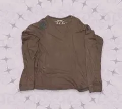 ブラウン 長袖カットソー