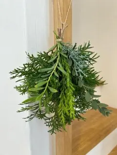 【数量限定】クリスマス　スワッグ　リース　ドライフラワー　コニファー　ナチュラル