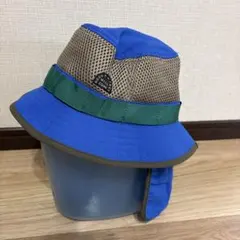 日除け付き メッシュハット ブルー　54センチのサムネイル