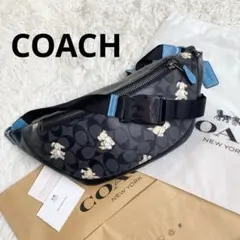 未使用 COACH ハッピードッグ ワーレン ウエストバッグ ボディバッグ 黒