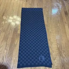 LOUIS VUITTONブラック チェック柄 マフラー
