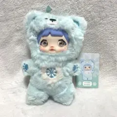 Nommi ぬいぐるみ キーホルダー 水色 クマ BINBIN ノミ マスコット