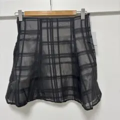 【新品 未使用】GALチェック柄ミニスカート黒M