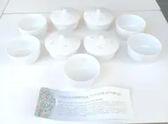 茶碗　蓋付き４客　蓋無し5客　まとめ売り　和食器　白　陶器　未使用