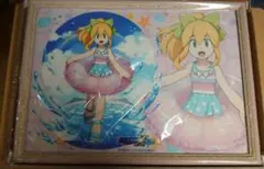 額装付き 当選品 ロックマン くじ 夏休ロール プレイマット ロールちゃん