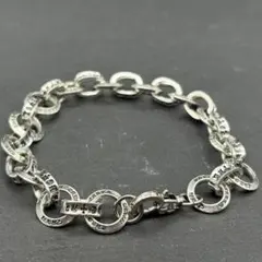 ヴィンテージ シルバー 925 ペーパーチェーン ブレスレット 刻印 豪華