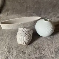 おしゃれ　白　植木鉢　フラワーベース　ハンキング鉢　3点セット