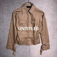 UNTITLED サテン風ジャケット ベルト付き 長袖 日本製 サイズ2のサムネイル