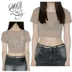 【新品】MELT THE LADY シアーTシャツ 半袖 スパンコール ベージュのサムネイル