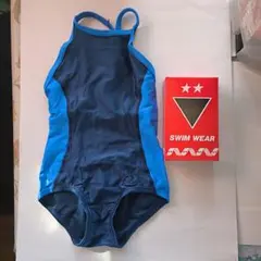 ネイビーと青のスクール水着 120