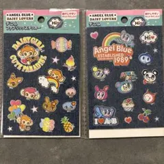 セリア デニムファブリックステッカー エンジェルブルー