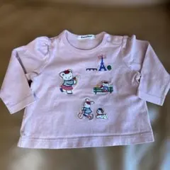 ファミリア　ロングTシャツ　カットソー　ピンク　90cm