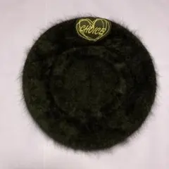 SEXY DYNAMITE LONDON CHOICE 刺繍ロゴ黒ファーベレー帽