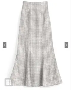 【新品未使用】GRL ラメチェックツイードマーメイドスカート アイボリー