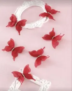 バタフライヘアクリップ 6個セット 結婚式