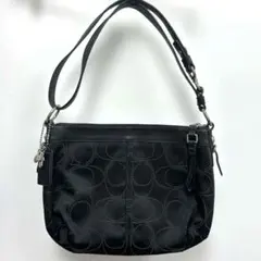 ☆お値下げ☆1度のみ使用☆COACH ブラック ショルダーバッグ美品 