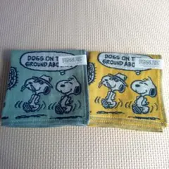 新品 スヌーピー ガーゼハンカチ 2枚セット