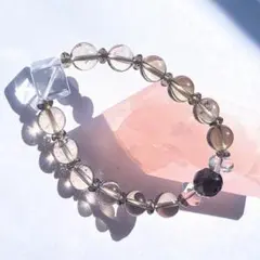 ヘマタイト ハーキマー デザインブレスレット 15cm - メルカリ