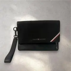 TOMMY HILFIGER メンズ ブラック クラッチバッグ