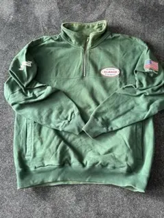 XLARGE グリーン ハーフジップ トレーナー XL