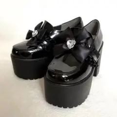 【majority】ダブルベルト チャンキーヒール ローファー パンプス 厚底