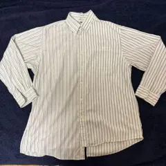 ストライプ ボタンダウンシャツ 長袖