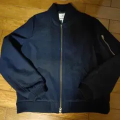 オネット Honnete メルトン MA-1 フライトジャケット 2 ネイビー