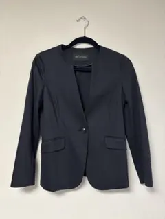 UNITED ARROWS ノーカラージャケット ネイビー