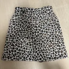 Heather ヘザ レオパード柄 ミニスカート