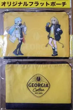 ジョージア×モンスターストライク　オリジナルフラットポーチ　2枚