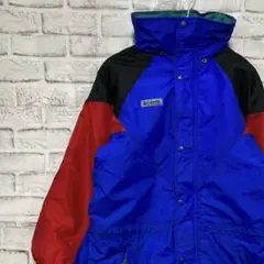 コロンビア　マウンテンパーカー中綿ブルーレディースS ロゴ刺繍アウトドア0126