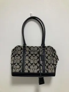 coach ハンプトンズ シグネチャー サッチェル 肩かけ キャンバス 
