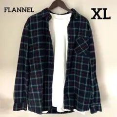 【USA古着】FLANNEL ネルシャツ　厚手 チェック柄 XL