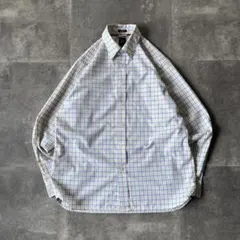 GAP ボタンダウンシャツ M CLASSIC FIT 黄 青 チェック 311のサムネイル
