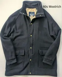 80s ウールリッチ ウールハーフコート USA製 L マウンテンパーカ 青タグ