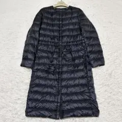 極美品　現行　バーバリー　インナーダウンジャケット　ノーカラー　ワッペンロゴ