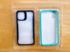 iPhone12 mini 5.4インチ 背面透明 強化ガラスフィルム ブルー