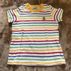 MIKI HOUSE ストライプ Tシャツ 80 半袖　カラフル
