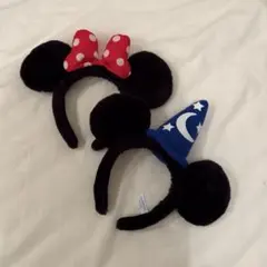 ミッキー&ミニー 耳カチューシャ セット