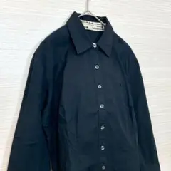良好 正規品 GUCCI グッチ メタル釦 長袖シャツ 黒 42 Lサイズ位 