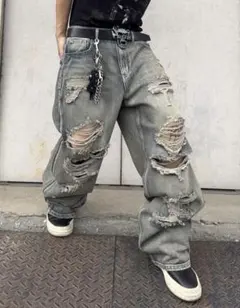 Archive damage Denim Pants y2k - メルカリ
