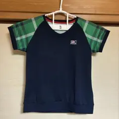 St.Christopher テニス用 Tシャツ ネイビー×チェック M